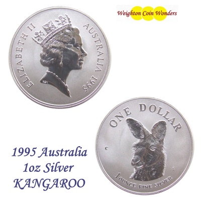 1995 Silver 1oz KANGAROO - Click Image to Close